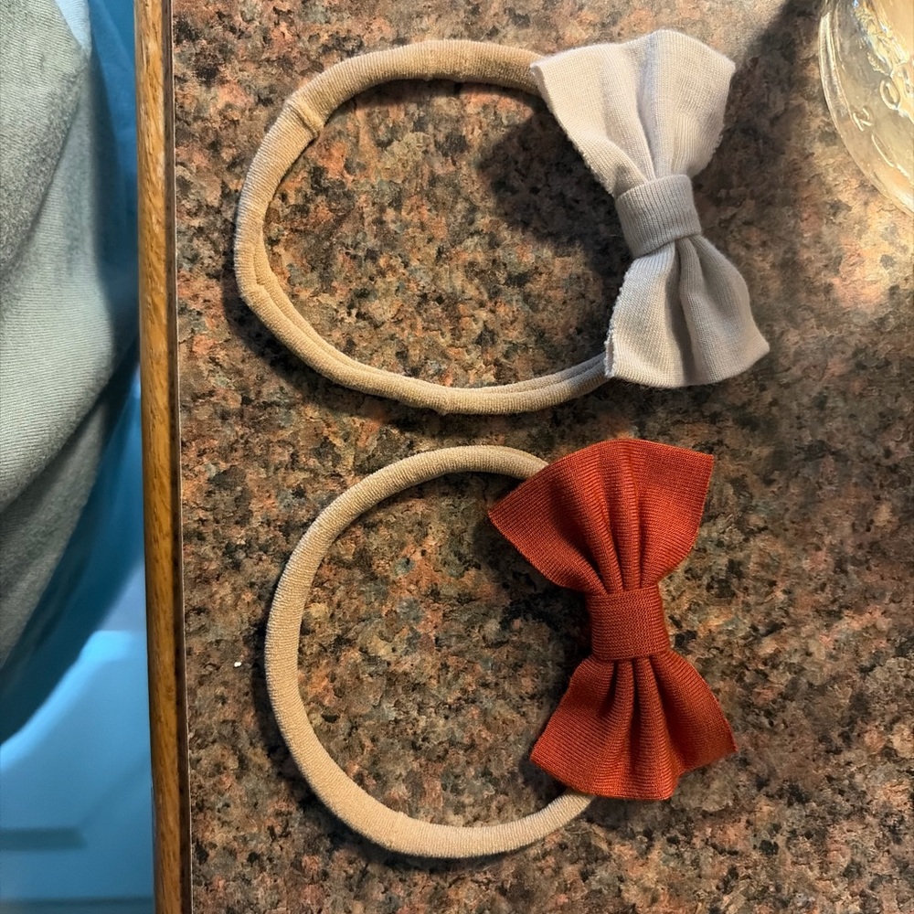 Kyte Baby Custom Bows - Oat and Rust